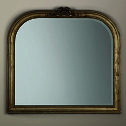 Overmantel Bow Mirror, Gold, 95 x 106cm